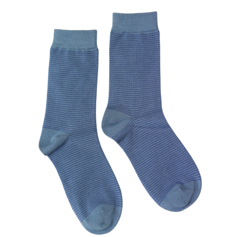 Jaspers Petrol Thin Stripes Mens Bamboo Socks - Soft, Cozy And Eco-Friendly Comfort For Every Step