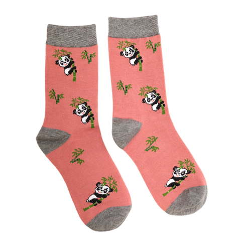 Jess And Lou Luxurious Pink Peaceful Panda Bamboo Socks - Soft, Cozy And Eco-Friendly Comfort For Every Step