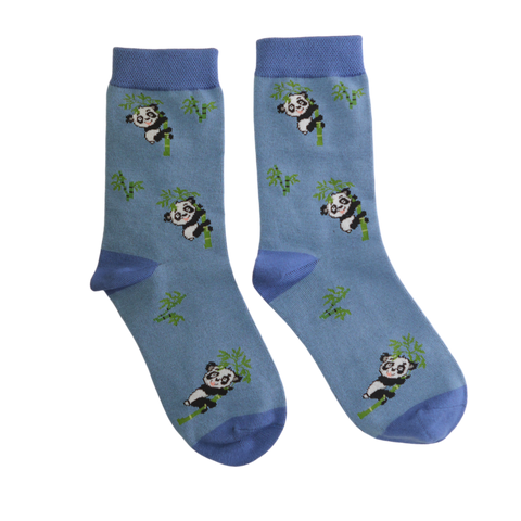 Jess And Lou Luxurious Cornflower Peaceful Panda Bamboo Socks - Soft, Cozy And Eco-Friendly Comfort For Every Step