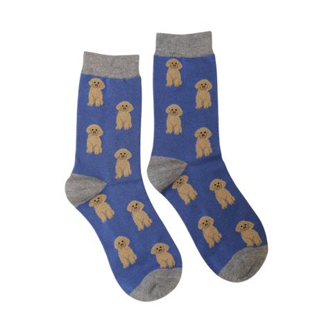 Jess And Lou Luxurious Petrol Blue Loveable Labrador Bamboo Socks - Soft, Cozy And Eco-Friendly Comfort For Every Step