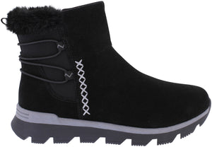 Free Spirit Blaire Black Womens Suede Ankle Boots