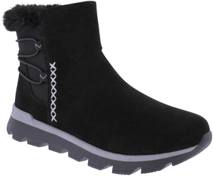 Free Spirit Blaire Black Womens Suede Ankle Boots