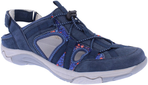 Free Spirit Bryn Navy Womens Closed Toe Leather Sandals Shoes