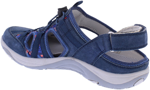 Free Spirit Bryn Navy Womens Closed Toe Leather Sandals Shoes