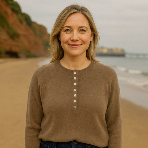 Sasa Biscuit Womens One Size Buttoned Alpaca Jumper