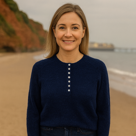 Sasa Navy Womens One Size Buttoned Alpaca Jumper