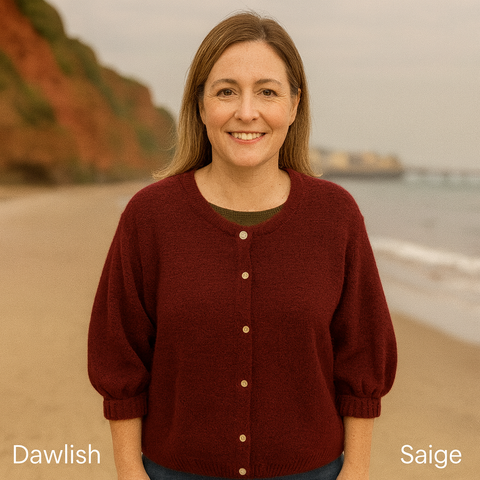 Sasa Frill Sleeve Cardi Burgundy