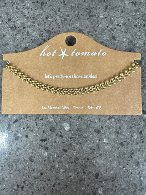 BA - ANKLET-  Biud Chain - Stainless Steel - 18K Gold