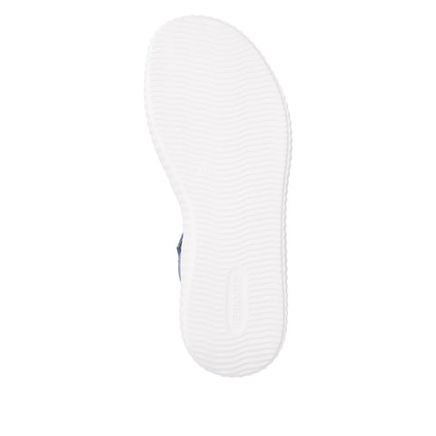 Remonte D3L51-14 Indigo Womens Touch Fastening Low Platform Sandals
