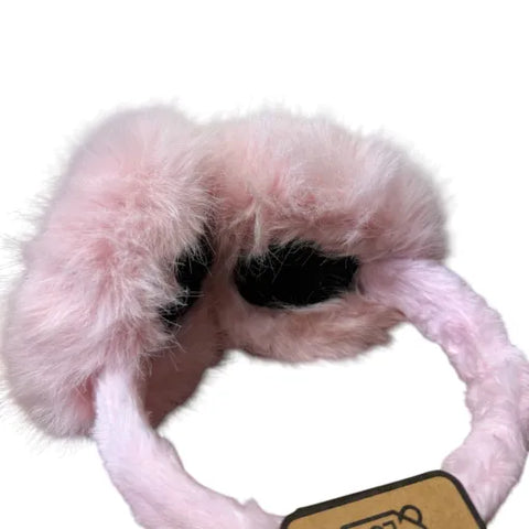 Jess And Lou Pink Unisex Fluffy Earmuffs