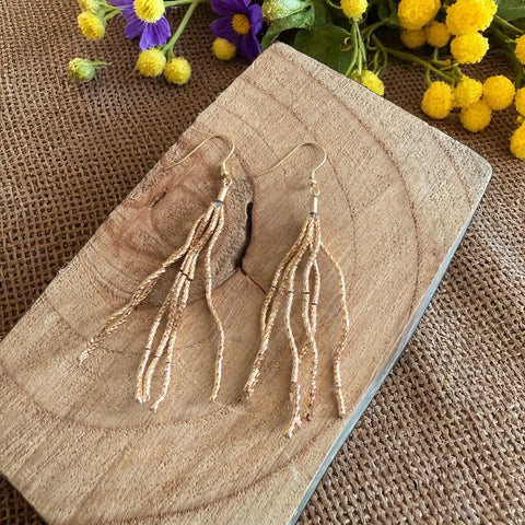 Jess and Lou ER181GLD Gold Lightweight Multi-Strand Drop Hypoallergenic & Nickel Free Silver Hooks Earrings