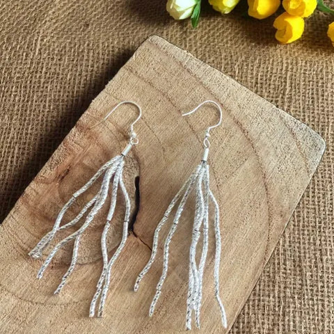 Jess and Lou ER181S Silver Lightweight Multi-Strand Drop Hypoallergenic & Nickel Free Silver Hooks Earrings