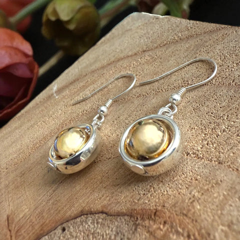 Jess and Lou ER182MIX Mix Mixed Orbit Bead Drop Hypoallergenic & Nickel Free Silver Hooks Earrings