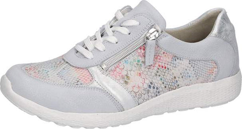 Waldlaufer 815M01 413 159 M-Ira Calli Fume Maystr May Cloud Silber Multi Womens M Fitting Nubuck/Stretch and Lace Up Zip Up Shoes