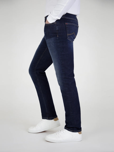 Mish Mash 1984 Tapered Fit Flex Active Dark Denim Stretch Mens Jeans