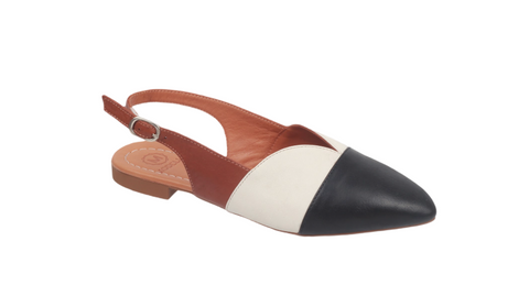 Modella Freya Black Multi Womens Leather Pumps Shoes