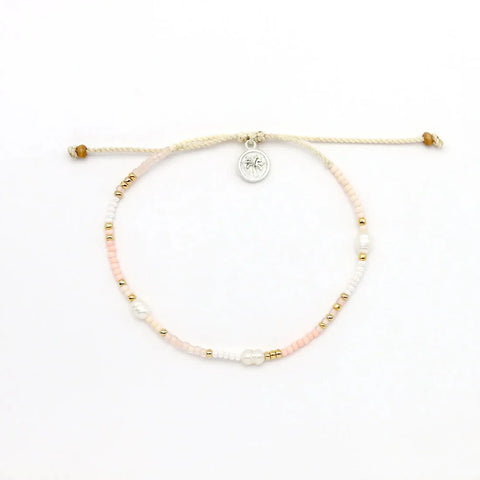 Pineapple Island  GBP004 Giada Cinta Pearl Beaded Surf Pink Bracelet
