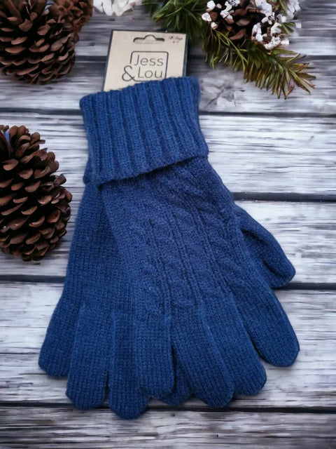 Jess and Lou Cosy Cable knit Gloves