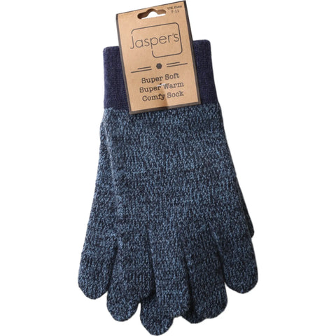 Jaspers Blue Marl Men’s Super Soft and Cosy Warm knit Gloves