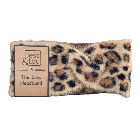 Jess and Lou Tan Cosy Animal Print Headband