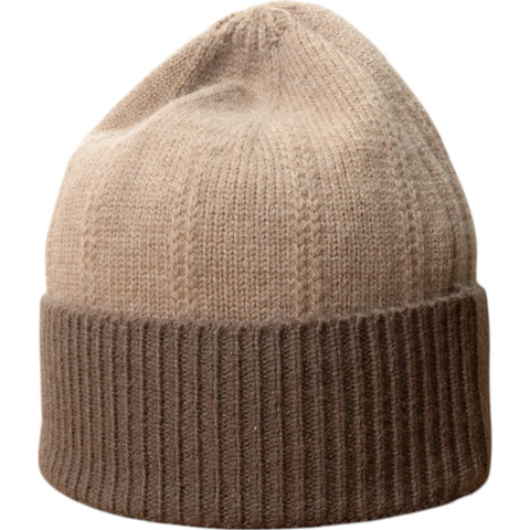 Jess And Lou Oatmeal & Cappuccino Unisex Super Soft and Cosy Warm Beanie Hat