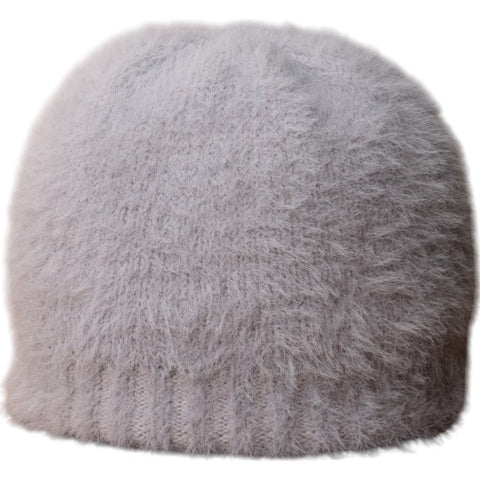 Jess And Lou Grey Womens Fluffy Hat
