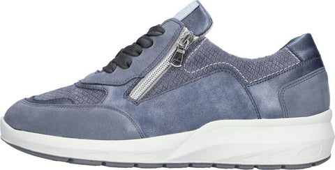 Waldlaufer 831004 501 524 M-Tonia Ausi Pearl Master Rea Jeans Sky Womens M Fitting Zip Up Lace Up H Fitting Leather Trainers