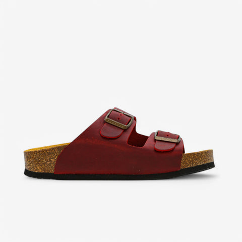 Plakton 180010 Beta Rojo 556-X Leather Womens Casual Stylish Open Toe Sandals