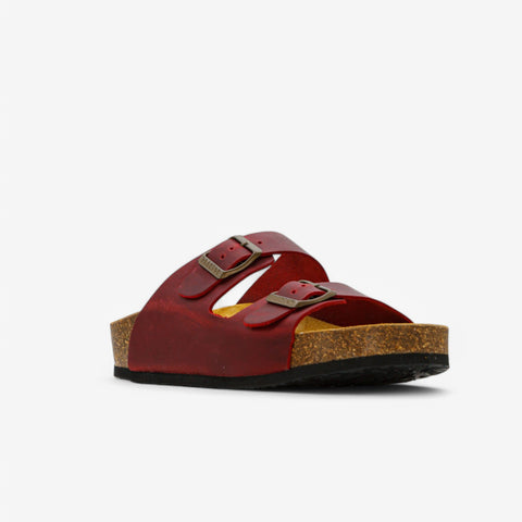 Plakton 180010 Beta Rojo 556-X Leather Womens Casual Stylish Open Toe Sandals
