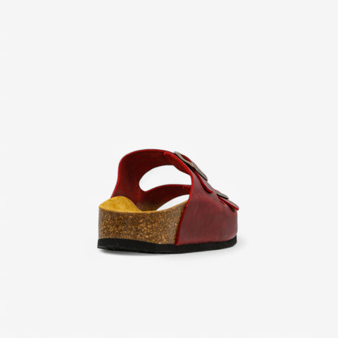 Plakton 180010 Beta Rojo 556-X Leather Womens Casual Stylish Open Toe Sandals