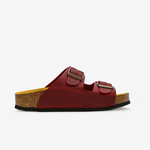 Plakton 180010 Beta Rojo 556-X Leather Womens Casual Stylish Open Toe Sandals