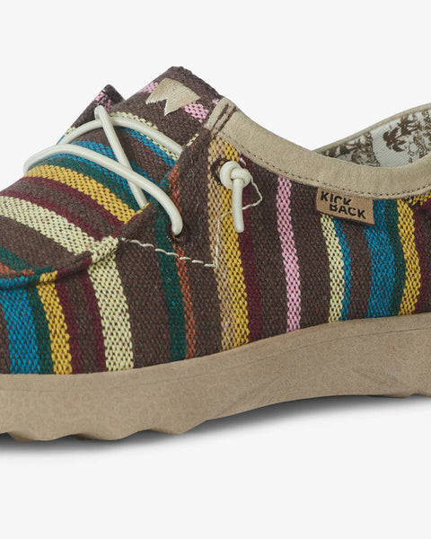 KickBack Lounger Mens Canvas Allsorts Stripe Shoes