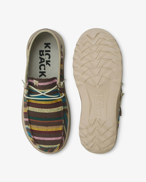 KickBack Lounger Mens Canvas Allsorts Stripe Shoes