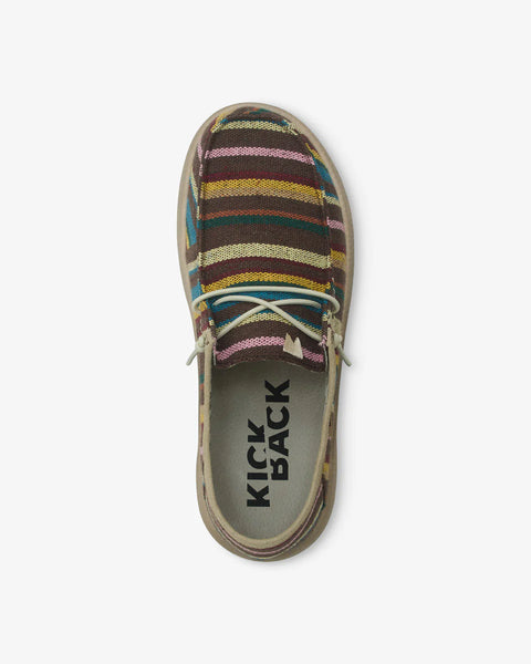 KickBack Lounger Mens Canvas Allsorts Stripe Shoes