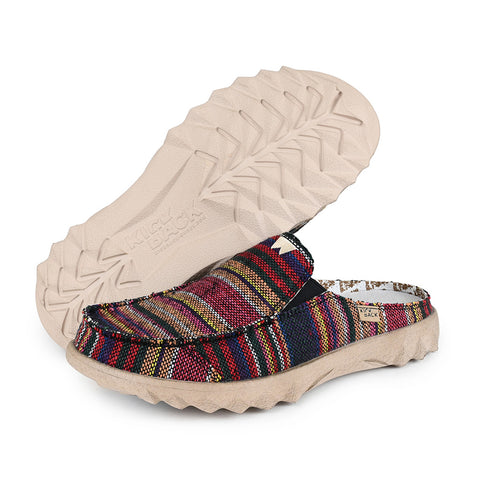 KickBack Chaise Classic Hacky Sack Black Mens Slip On Woven Canvas Mules