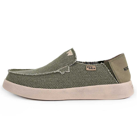 KickBack Barbeach Mens Khaki Heavy Canvas Shoes