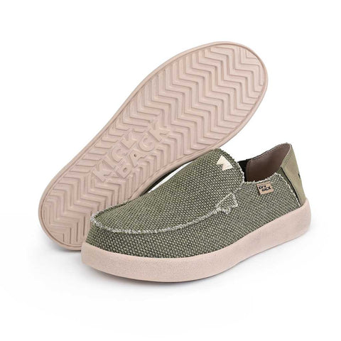 KickBack Barbeach Mens Khaki Heavy Canvas Shoes