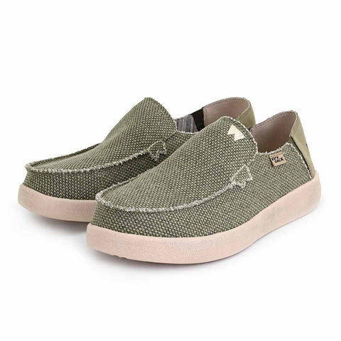 KickBack Barbeach Mens Khaki Heavy Canvas Shoes