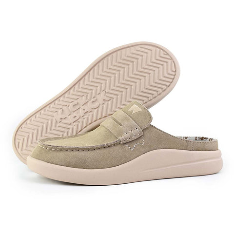KickBack Frenchy Beige Suede Womens Slip On Mules