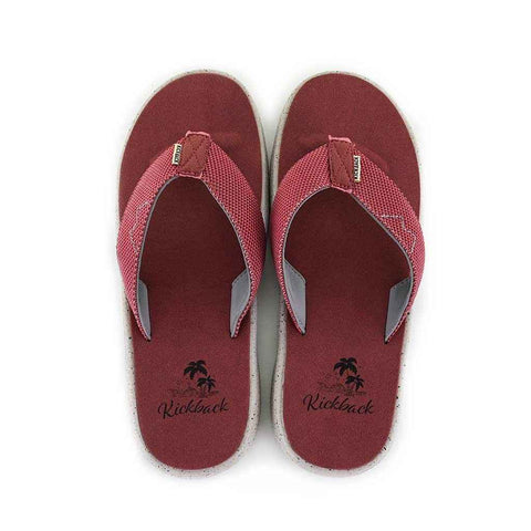 KickBack Koloa Red Taupe Mesh Mens Womens Unisex Flip Flops