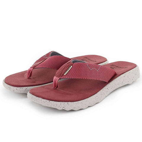 KickBack Koloa Red Taupe Mesh Mens Womens Unisex Flip Flops