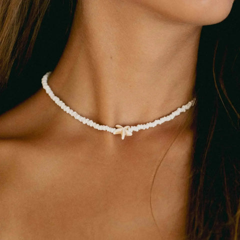 Pineapple Island KALGN-002 White Tidepool Starfish Necklace
