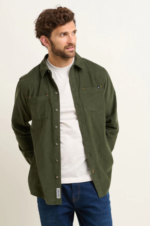Brakeburn Khaki Corduroy Shirt