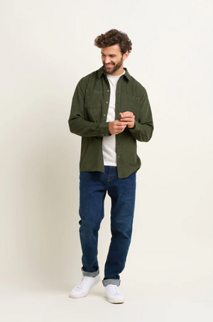 Brakeburn Khaki Corduroy Shirt