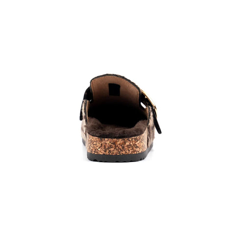 Lunar Oakley Ocelot Womens Clog Style Mule Slippers