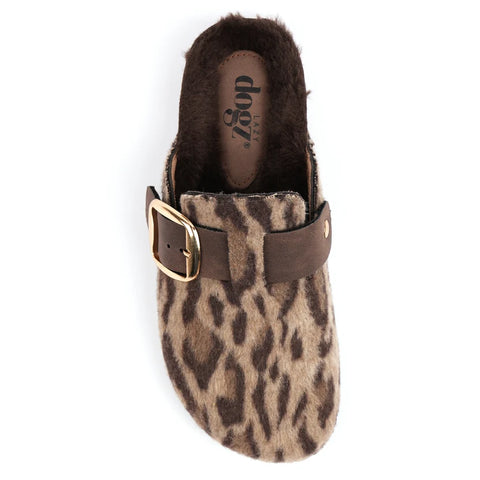 Lunar Oakley Ocelot Womens Clog Style Mule Slippers
