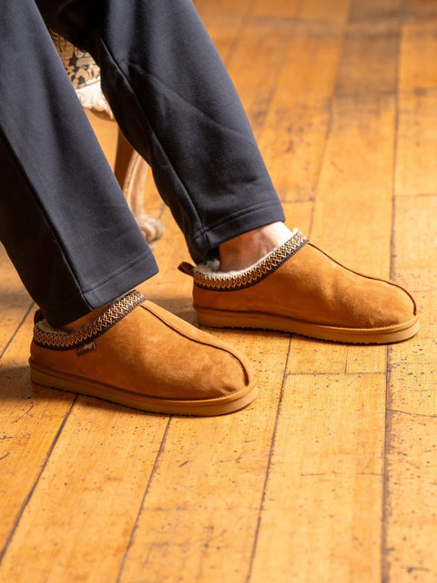 Lazy Dogz Patrick Tan Mens Comfort Slip On Mule Slippers