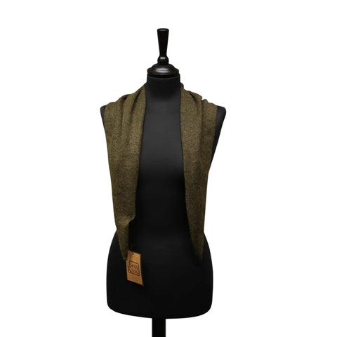 Jess and Lou Khaki Midweight Cosy Knit Triangle Scarf