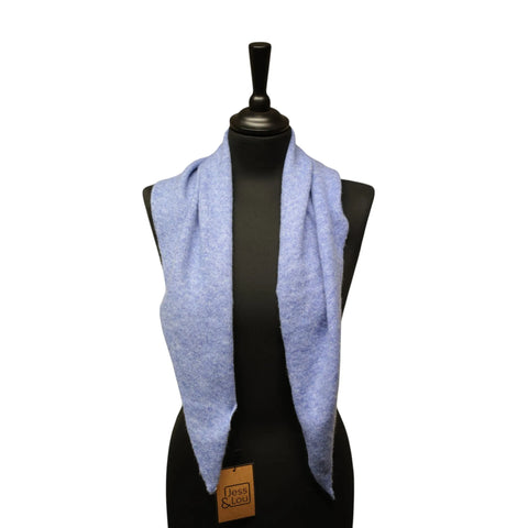Jess and Lou Cornflower Midweight Cosy Knit Triangle Scarf