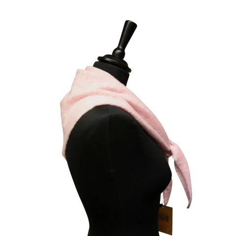 Jess and Lou Pink Midweight Cosy Knit Triangle Scarf